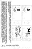 Santa Fe 40 Ft Single Door Boxcar White Chief Curvy Map - Decal