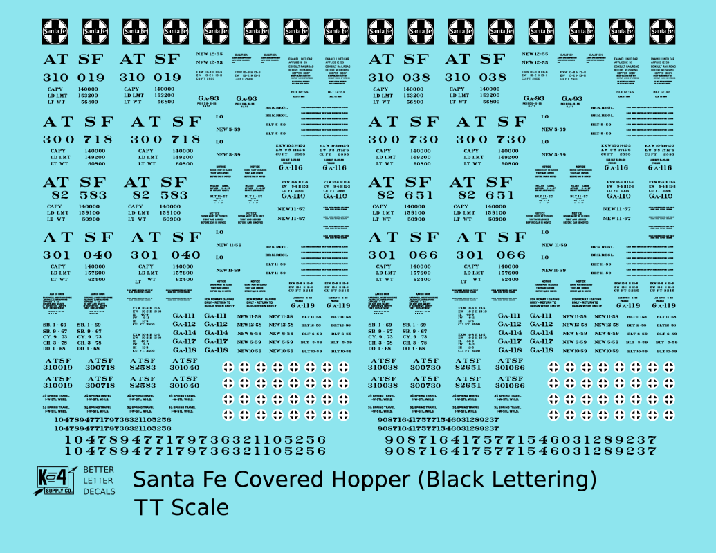Santa Fe Covered Hopper Black