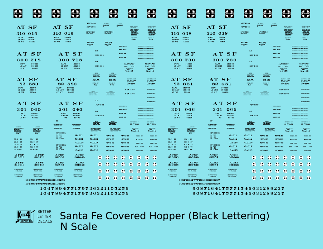 Santa Fe Covered Hopper Black