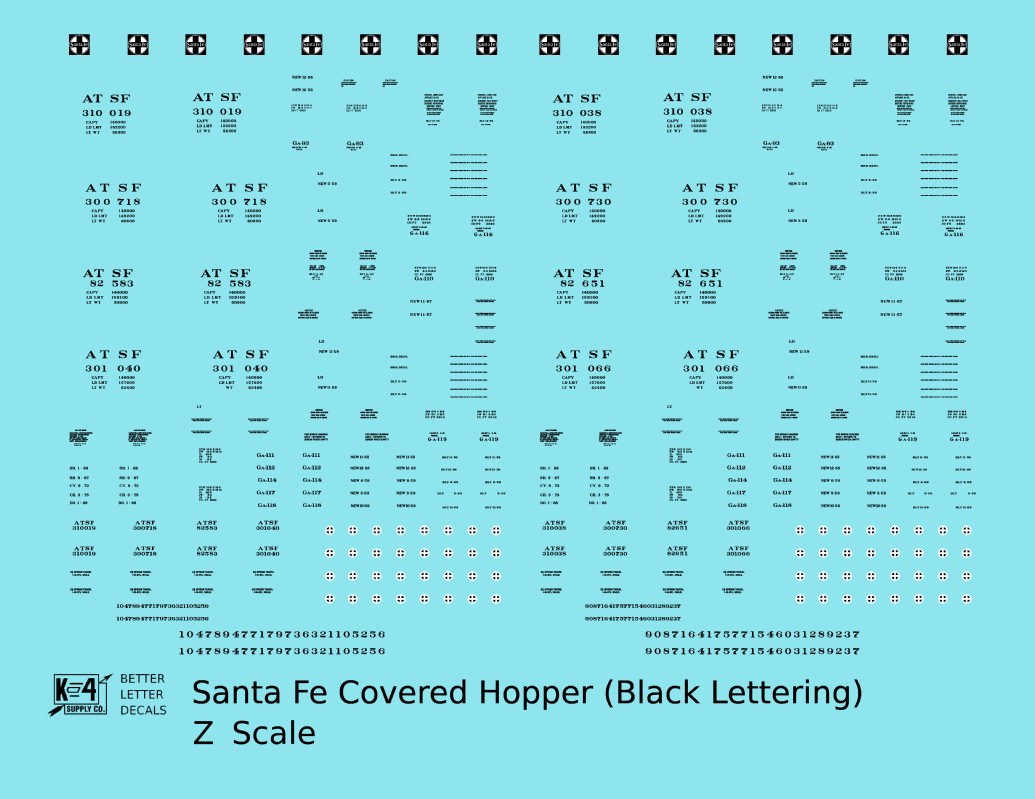 Santa Fe Covered Hopper Black