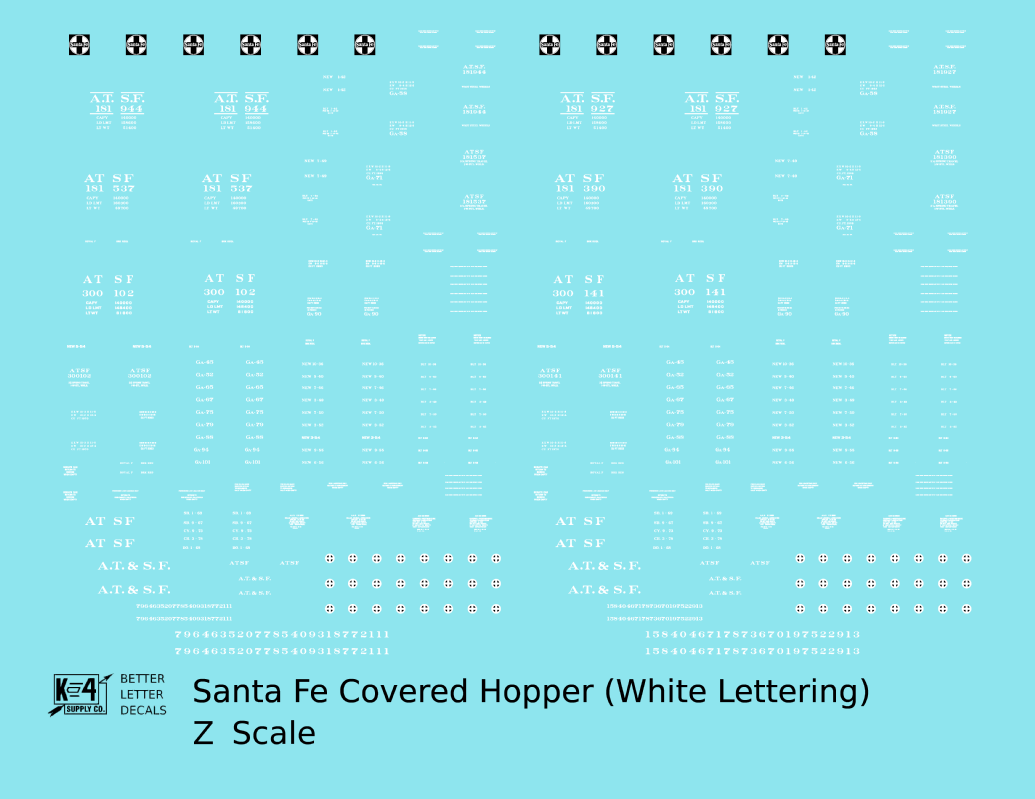 Santa Fe Covered Hopper White
