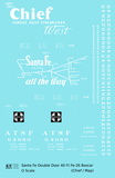 Santa Fe 40 Ft Double Door Fe-26 Boxcar White Chief/Map - Decal - Choose Scale