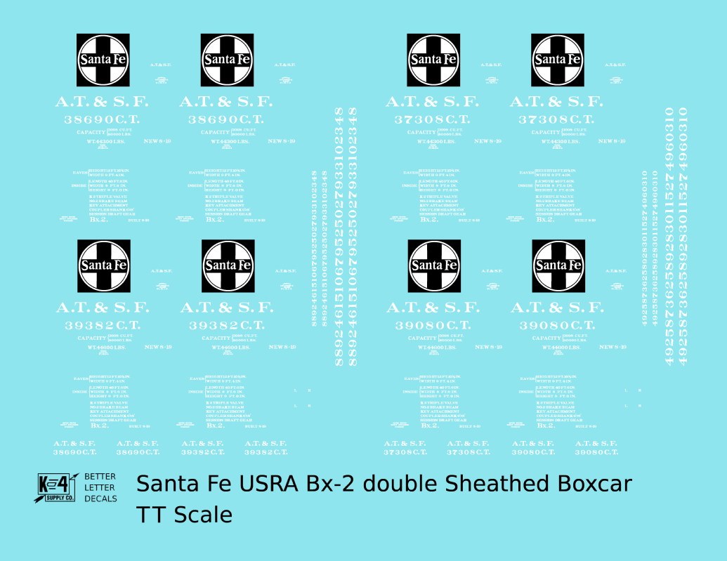 Santa Fe USRA Double Sheathed Boxcar White