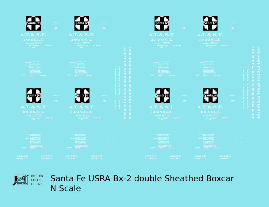 Santa Fe USRA Double Sheathed Boxcar White