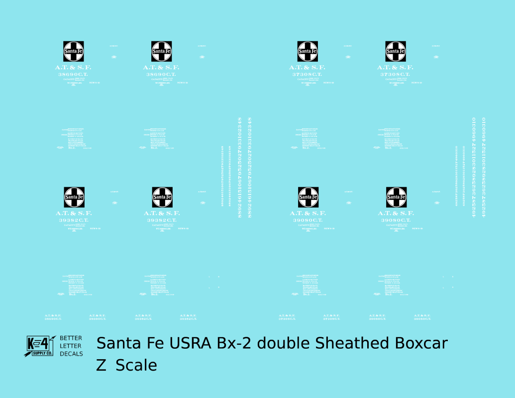 Santa Fe USRA Double Sheathed Boxcar White