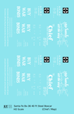 Santa Fe 40 Ft Single Door Boxcar White Chief Buy War Bonds - Decal - Choose Scale