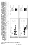 Santa Fe 40 Ft Single Door Boxcar White El Capitan - Decal