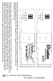 Santa Fe 40 Ft Single Door Boxcar White El Capitan Curvy Map - Decal