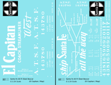 Santa Fe 40 Ft Single Door Boxcar White El Capitan/Map - Decal - Choose Scale