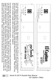 Santa Fe 50 Ft Double Door Boxcar White El Capitan/Map - Decal