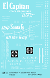 Santa Fe 50 Ft Double Door Boxcar White El Capitan/Map - Decal - Choose Scale