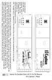 Santa Fe 40 Ft Double Door Fe-26 Boxcar White El Capitan/Map - Decal