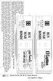 Santa Fe 40 Ft Single Door Boxcar White El Capitan Buy War Bonds - Decal