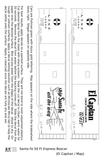 Santa Fe 50 Ft Double Door Express Boxcar Dulux Gold El Capitan/Map - Decal