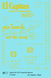 Santa Fe 50 Ft Double Door Express Boxcar Dulux Gold El Capitan/Map - Decal - Choose Scale