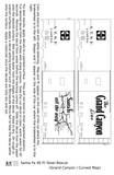 Santa Fe 40 Ft Single Door Boxcar White Grand Canyon Curvy Map - Decal