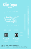 Santa Fe 40 Ft Single Door Boxcar White Grand Canyon Curvy Map - Decal - Choose Scale