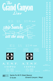 Santa Fe 40 Ft Single Door Boxcar White Grand Canyon/Map - Decal - Choose Scale