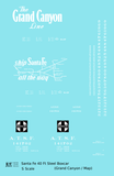 Santa Fe 40 Ft Single Door Boxcar White Grand Canyon/Map - Decal - Choose Scale