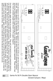 Santa Fe 50 Ft Double Door Boxcar White Grand Canyon/Map - Decal