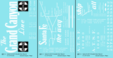 Santa Fe 50 Ft Double Door Boxcar White Grand Canyon/Map - Decal - Choose Scale