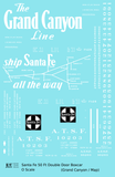 Santa Fe 50 Ft Double Door Boxcar White Grand Canyon/Map - Decal - Choose Scale