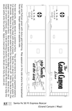 Santa Fe 50 Ft Double Door Express Boxcar Dulux Gold Grand Canyon/Map - Decal