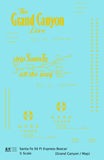 Santa Fe 50 Ft Double Door Express Boxcar Dulux Gold Grand Canyon/Map - Decal - Choose Scale