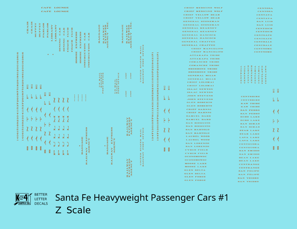 Santa Fe Heavyweight Passenger Cars Bronze Gold #1