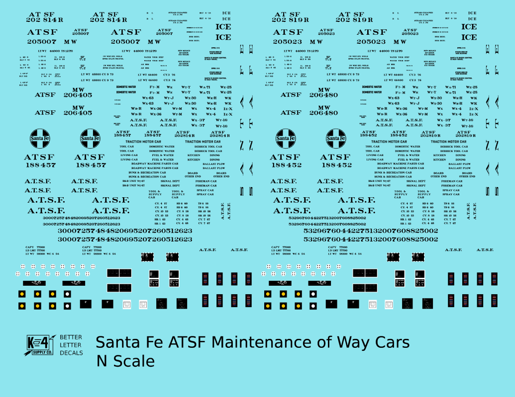 Santa Fe MOW Maintenance Of Way Car Black