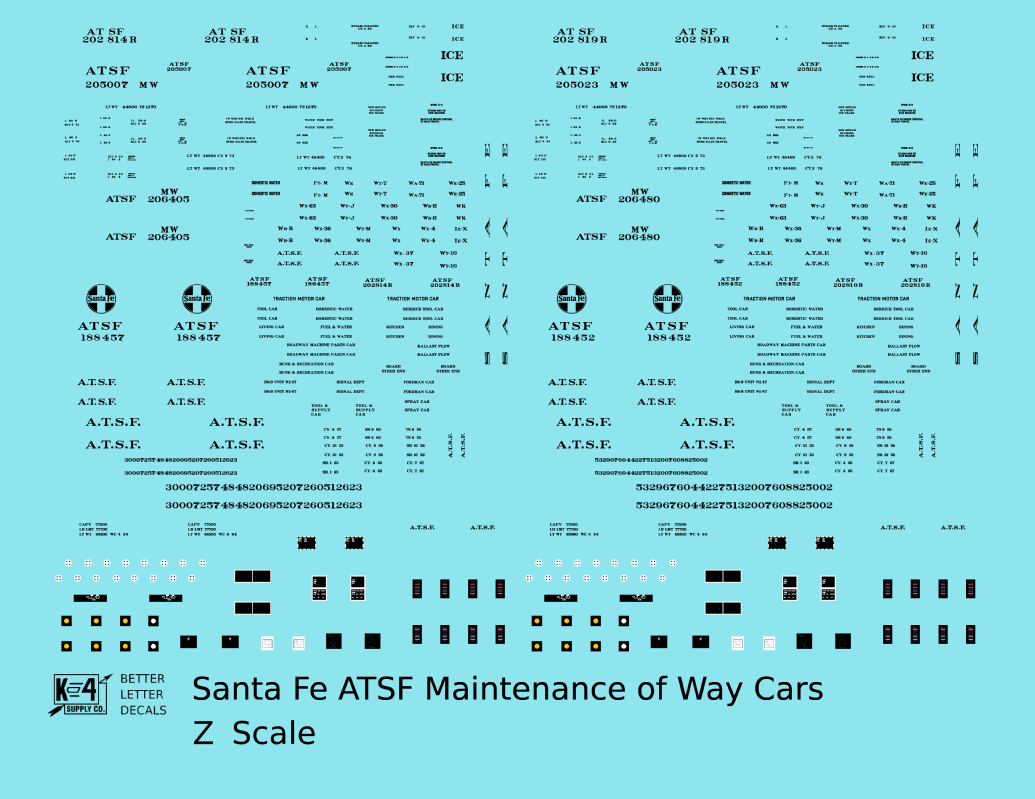 Santa Fe MOW Maintenance Of Way Car Black