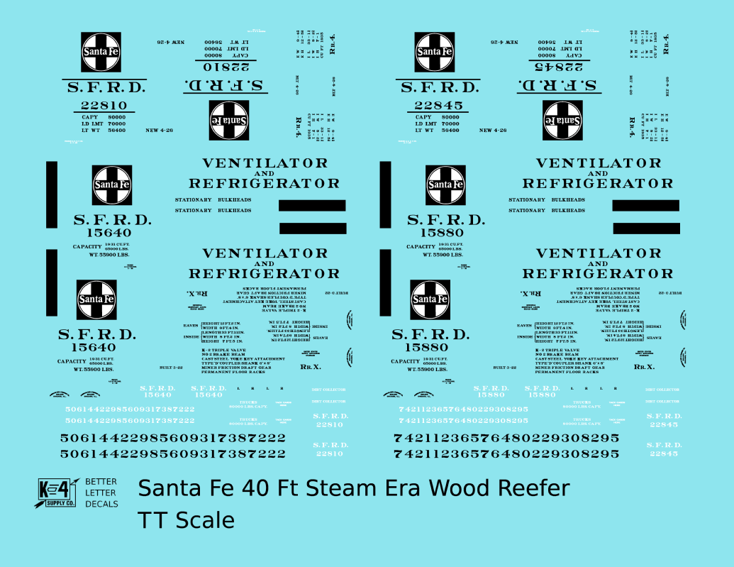 Santa Fe Steam Era Wood Reefer Black