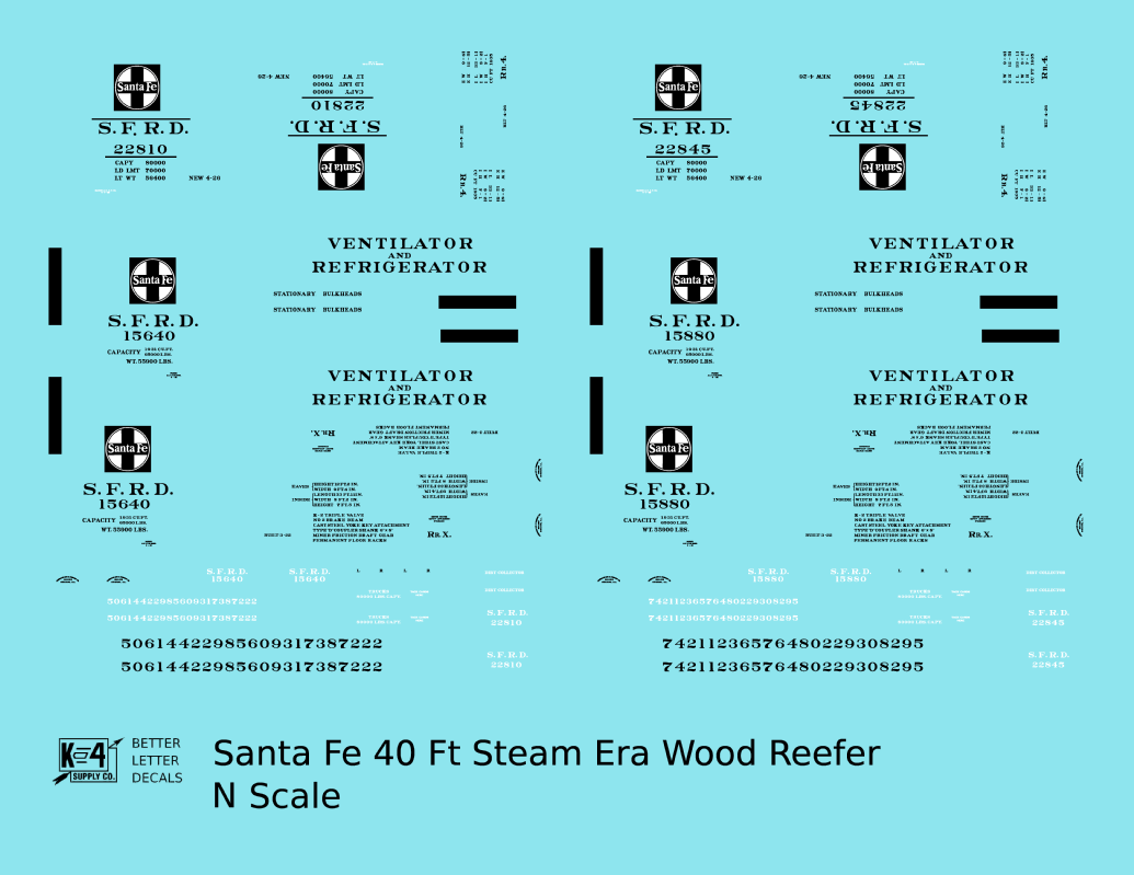 Santa Fe Steam Era Wood Reefer Black
