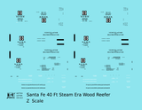 Santa Fe Steam Era Wood Reefer Black