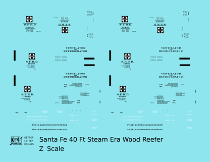Santa Fe Steam Era Wood Reefer Black