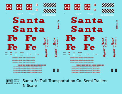 Santa Fe Semi Trailer Red