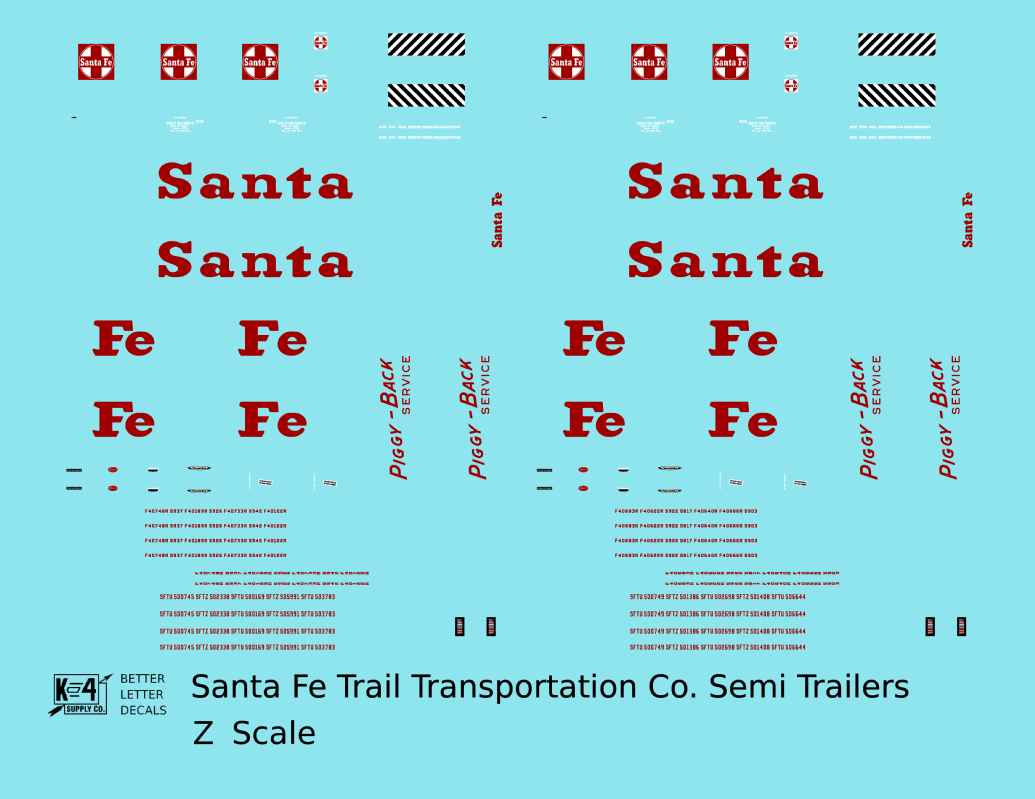 Santa Fe Semi Trailer Red