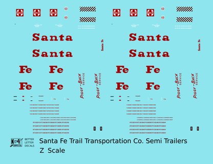 Santa Fe Semi Trailer Red