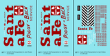 Santa Fe Semi Trailer Red  - Decal - Choose Scale