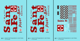 Santa Fe Semi Trailer Red  - Decal - Choose Scale