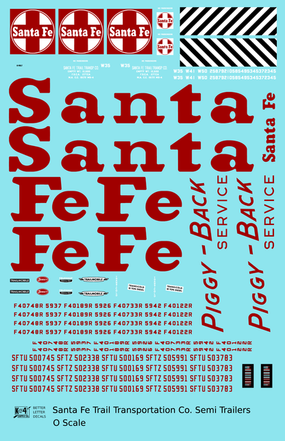 Santa Fe Semi Trailer Red
