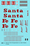 Santa Fe Semi Trailer Red  - Decal - Choose Scale
