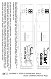 Santa Fe 50 Ft Double Door Fe-20 Boxcar White Super Chief/Map - Decal
