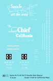 Santa Fe 50 Ft Double Door Fe-20 Boxcar White Super Chief/Map - Decal - Choose Scale