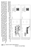 Santa Fe 40 Ft Single Door Boxcar White Scout Curvy Map - Decal