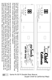 Santa Fe 50 Ft Double Door Boxcar White Super Chief/Map - Decal
