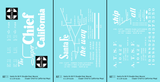 Santa Fe 50 Ft Double Door Boxcar White Super Chief/Map - Decal - Choose Scale