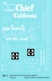Santa Fe 50 Ft Double Door Boxcar White Super Chief/Map - Decal Sheet