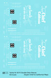 Santa Fe 50 Ft Double Door Boxcar White Super Chief/Map - Decal - Choose Scale