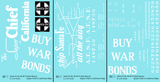 Santa Fe 40 Ft Single Door Boxcar White Super Chief Buy War Bonds - Decal - Choose Scale